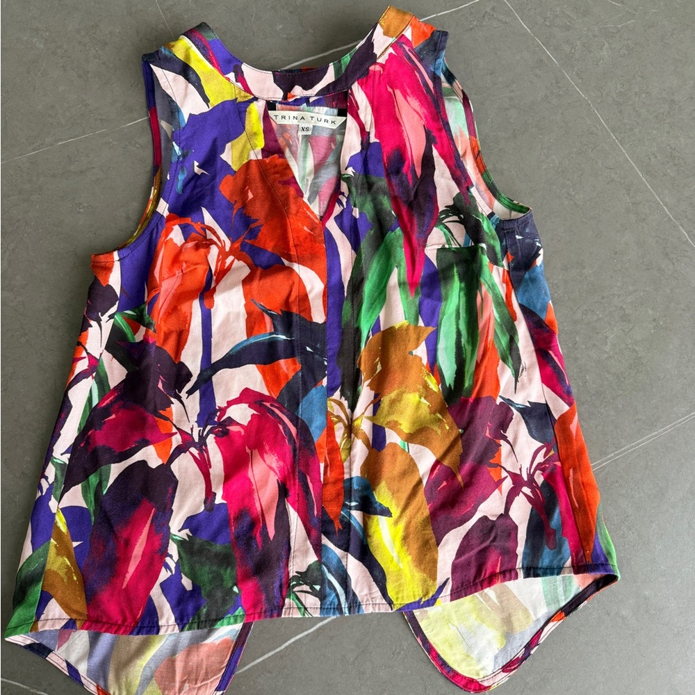 Trina Turk Multicolor Abstract Blouse